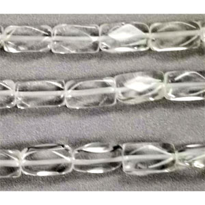 CLEAR QUARTZ FACETED CUTTING NUGGET 8X14MM